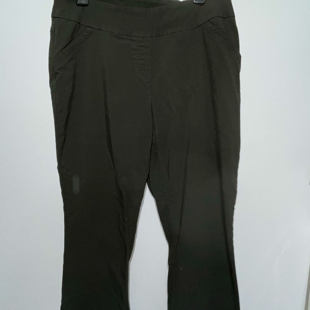Westbound Women's Green Pull-On Stretch Trouser Ankle Pants Size 16w Regular